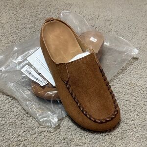 Womens's Suede Moccasin Slip-On - Brown never worn size 10 (EU 41)